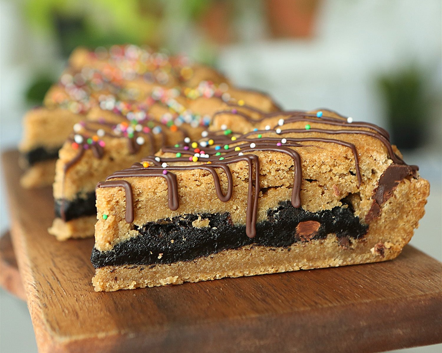 GF Cookie Brownie Pizza